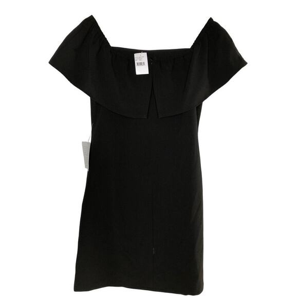 Charles Henry Off The Shoulder Dress Ruffle Shift Mini Black NWT Small - Picture 5 of 11